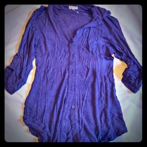 Large soft flowy button up